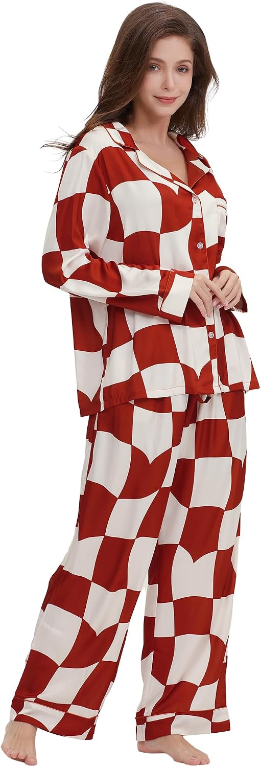 Women’s Satin Button Pajama Set