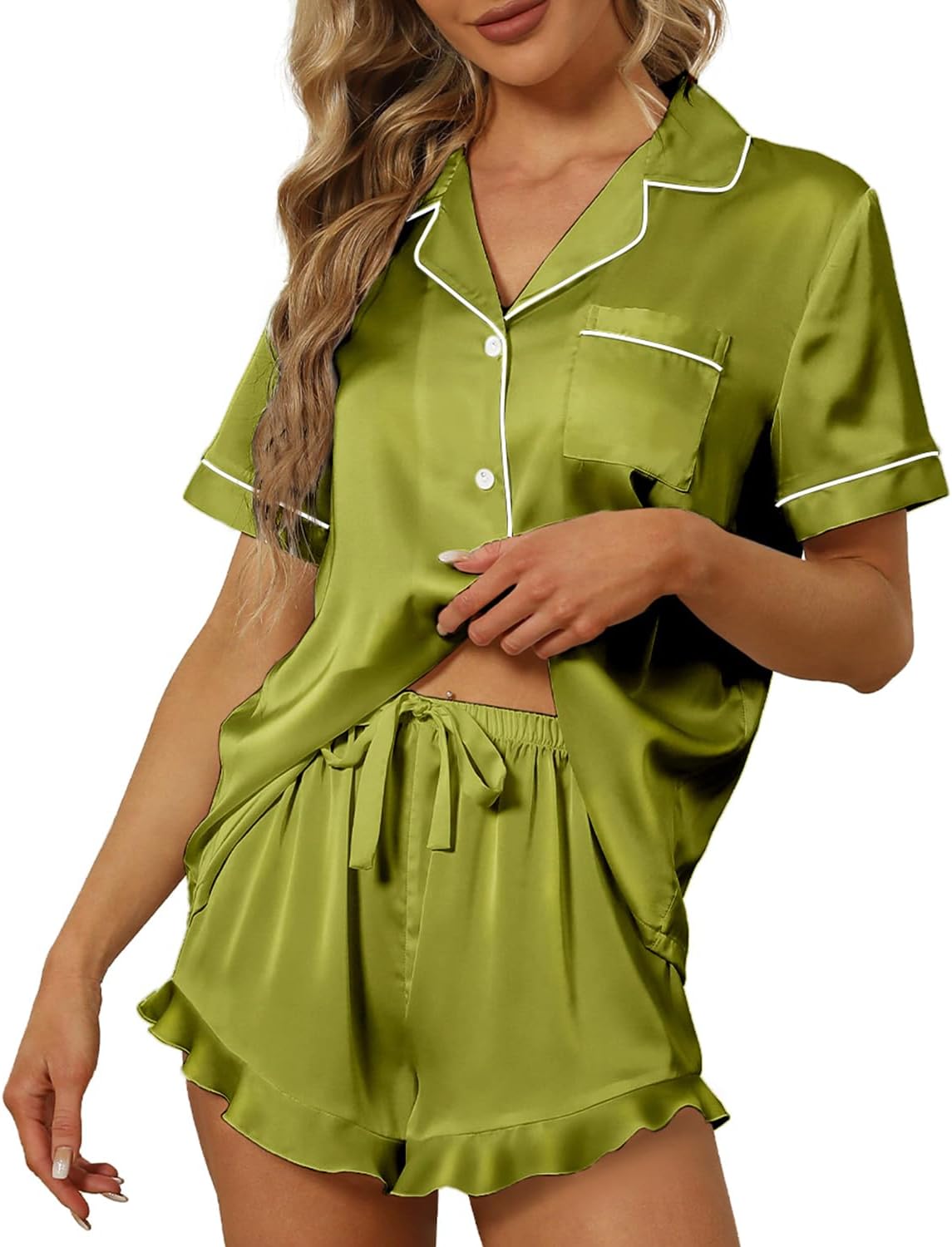 Women’s Satin Silk Pajama Set
