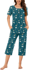 Women’s Henley Capri Pajama Set