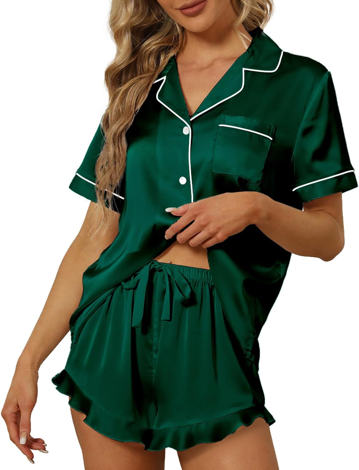 Women’s Satin Silk Pajama Set
