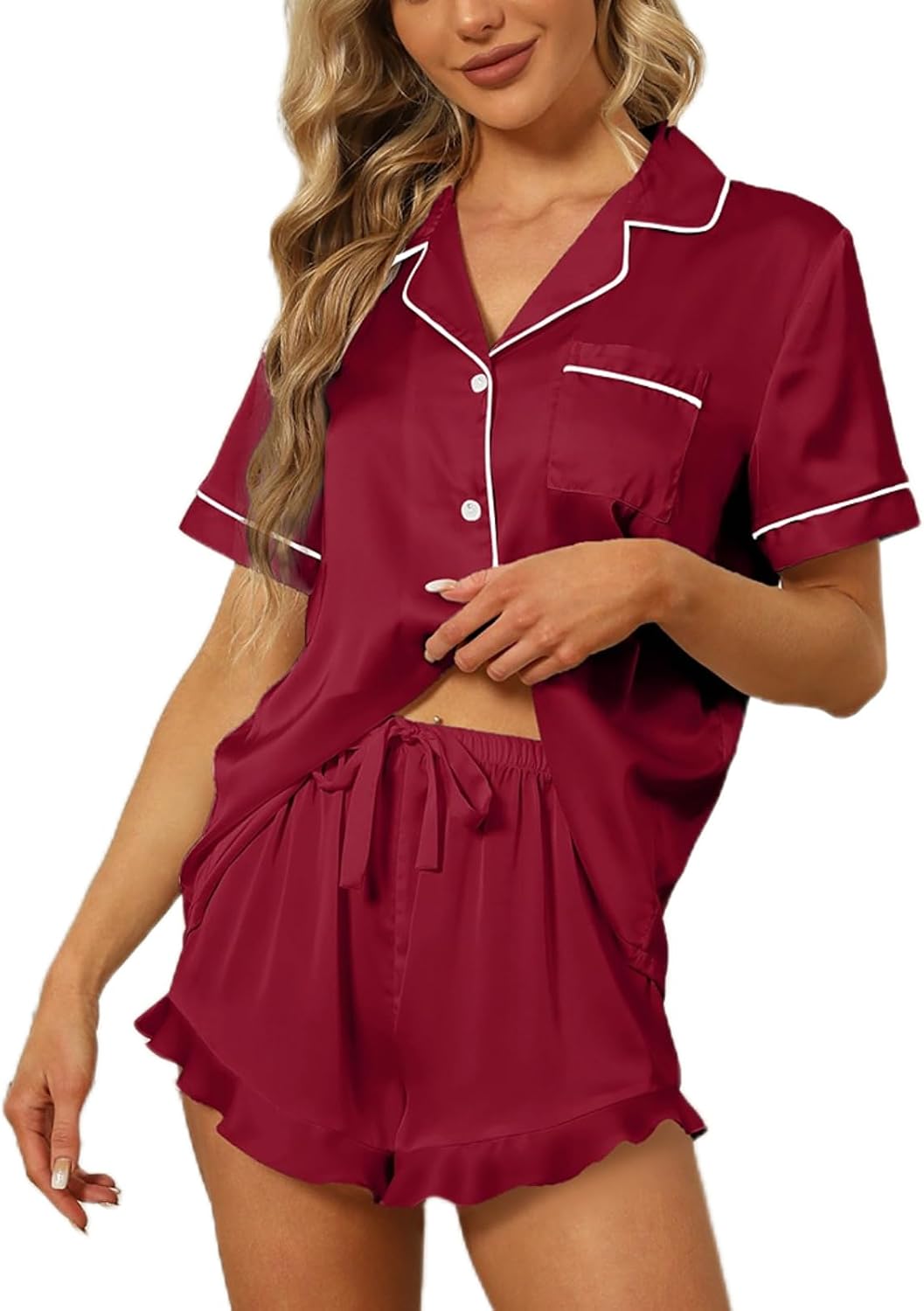 Women’s Satin Silk Pajama Set