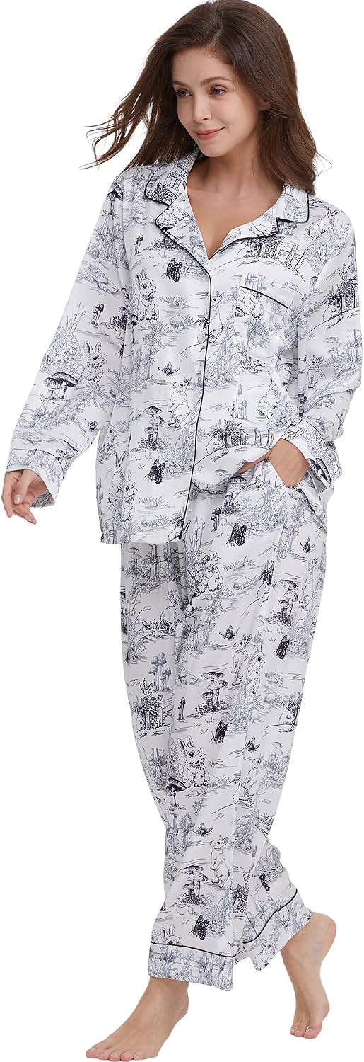 Women’s Satin Button Pajama Set