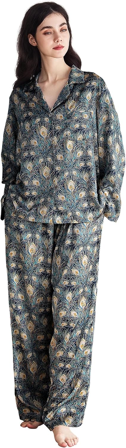 Women’s Satin Button Pajama Set