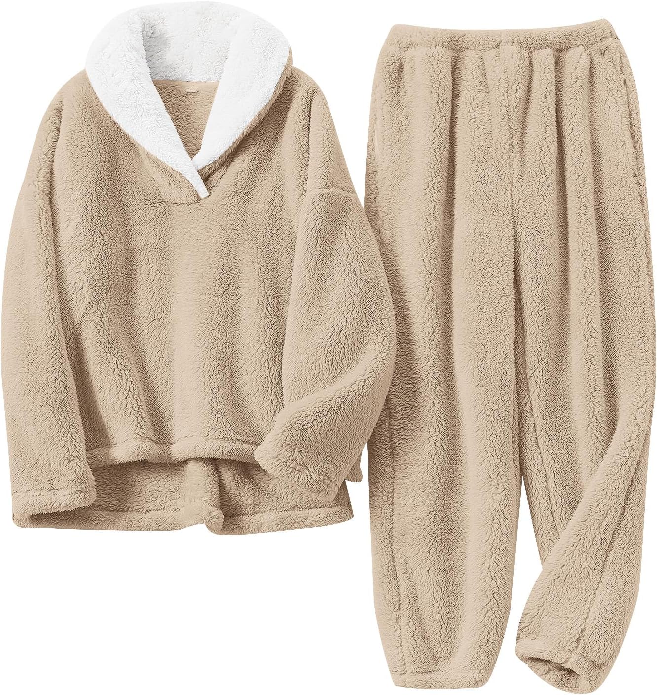 Women’s Fluffy Fleece Pajama Set