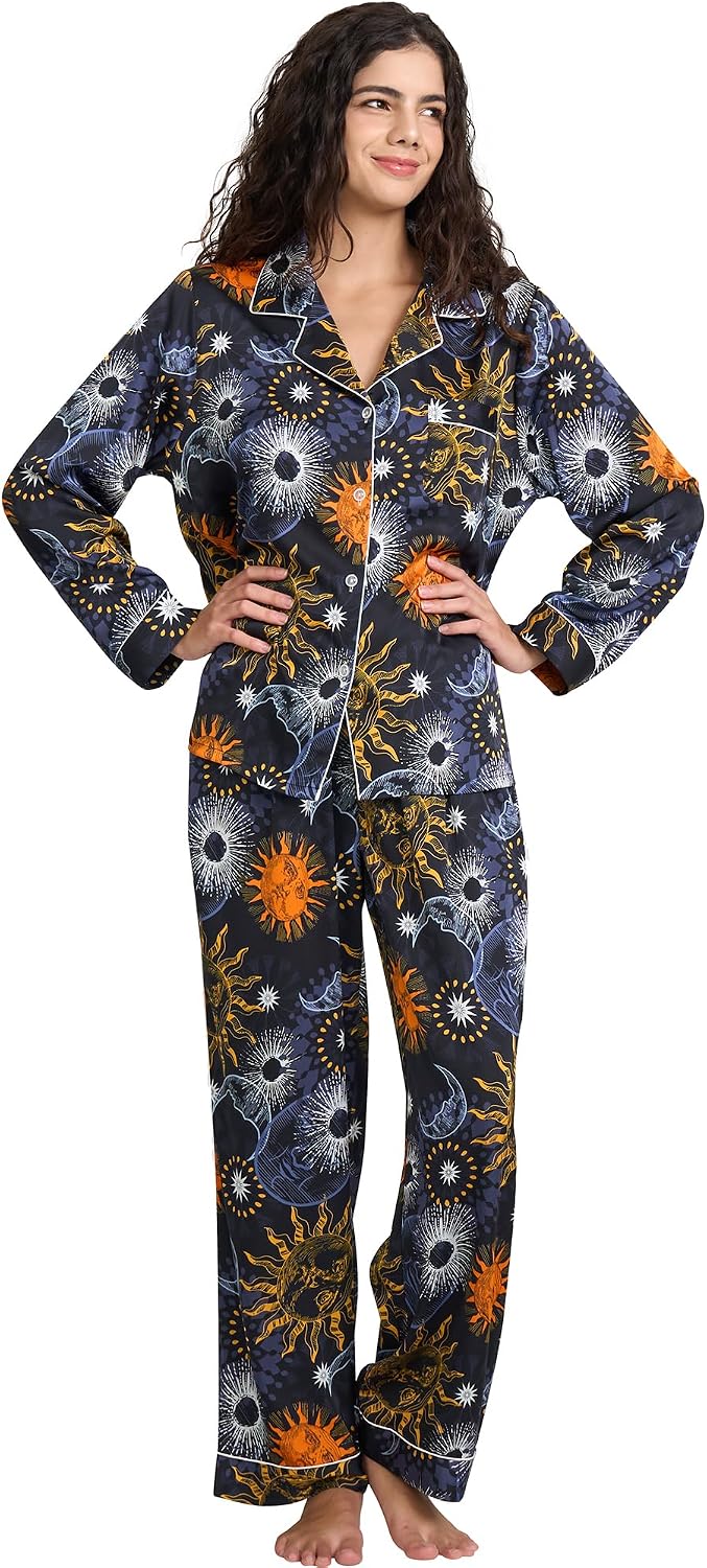 Women’s Satin Button Pajama Set