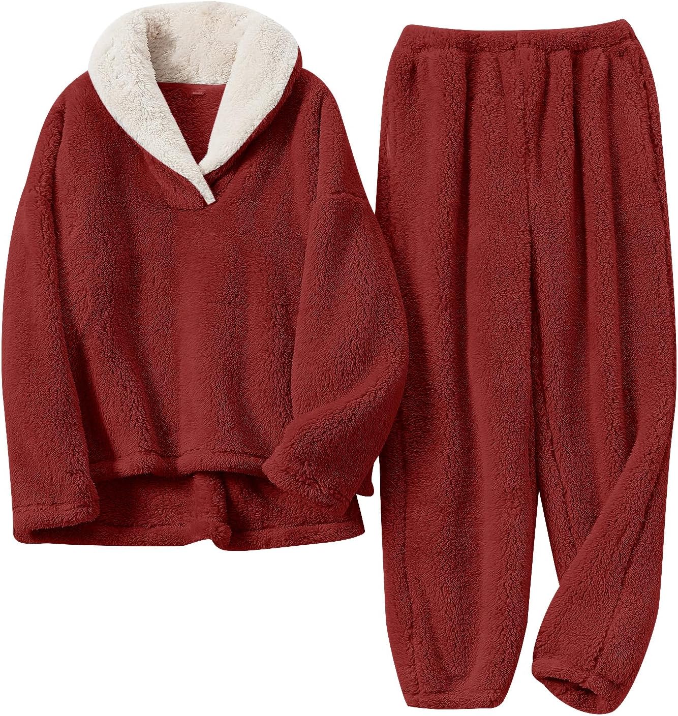 Women’s Fluffy Fleece Pajama Set