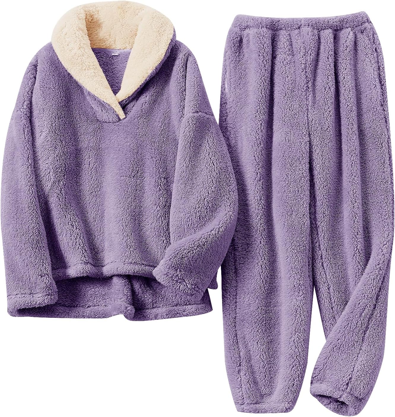 Women’s Fluffy Fleece Pajama Set