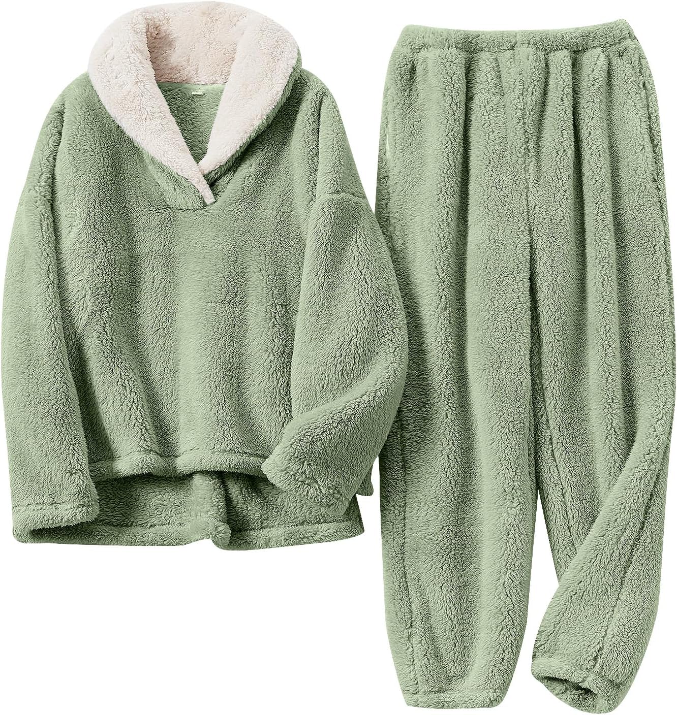 Women’s Fluffy Fleece Pajama Set